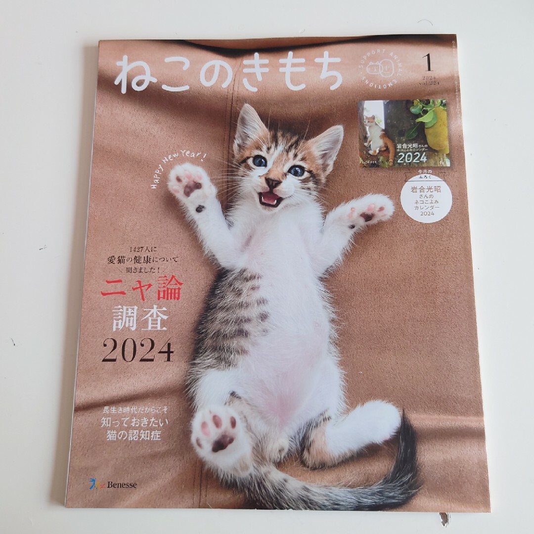 Benesse(ベネッセ)のねこのきもち2023/12、2024/1.2.3月号　付録付き エンタメ/ホビーの雑誌(専門誌)の商品写真