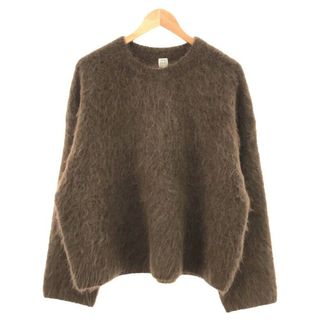 TOTEME トーテム 22AW BOXY ALPACA KNIT ボクシーアルパカニットセーター 224-5103-757 ブラウン XS(ニット/セーター)