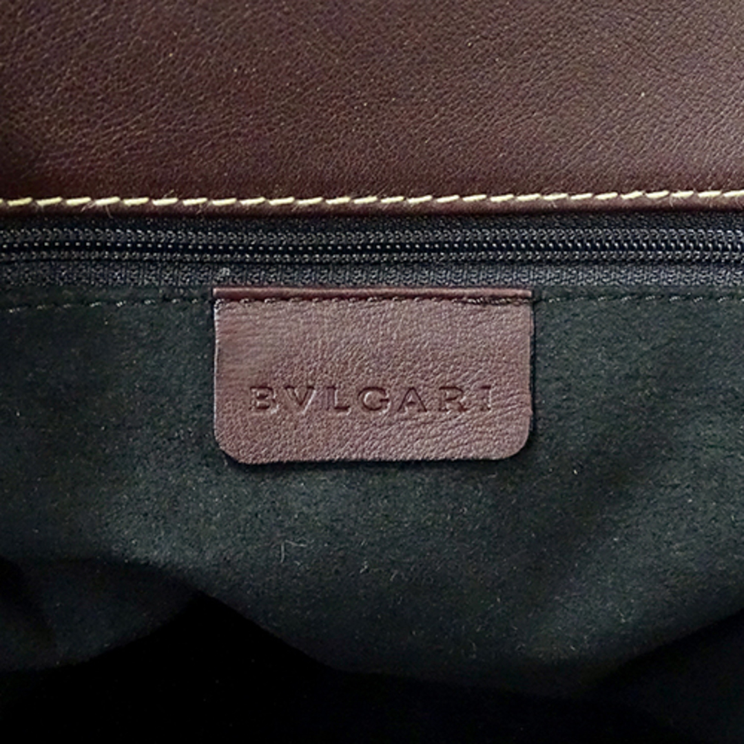 BVLGARI(ブルガリ)のブルガリ BVLGARI バッグ レディース メンズ ブランド トートバッグ ボストンバッグ レザー ブラウン パープル 大容量 旅行用バッグ おしゃれ 肩掛け 【中古】 レディースのバッグ(トートバッグ)の商品写真