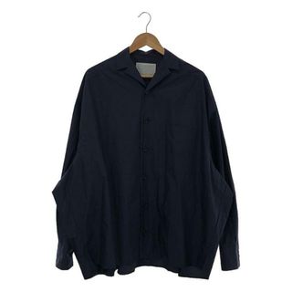 カラー(kolor)の【美品】  kolor / カラー | 2021AW | Nylon Open Collar Shirt / オープンカラー オーバーシャツ | 2 | ネイビー | メンズ(Tシャツ/カットソー(七分/長袖))