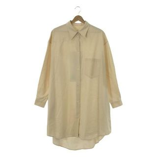 【美品】  MM6 Maison Margiela / エムエムシックスメゾンマルジェラ | 2022AW | ワンポイントロゴ オーバーシャツ | S | ベージュ | レディース(シャツ/ブラウス(長袖/七分))