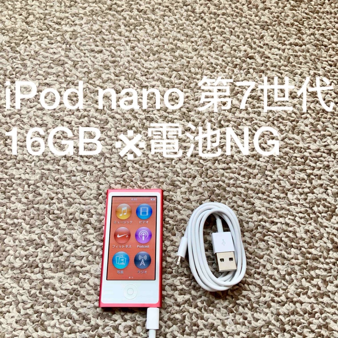 iPod(アイポッド)のiPod nano 第7世代 16GB Apple アップル アイポッド 本体M スマホ/家電/カメラのオーディオ機器(ポータブルプレーヤー)の商品写真