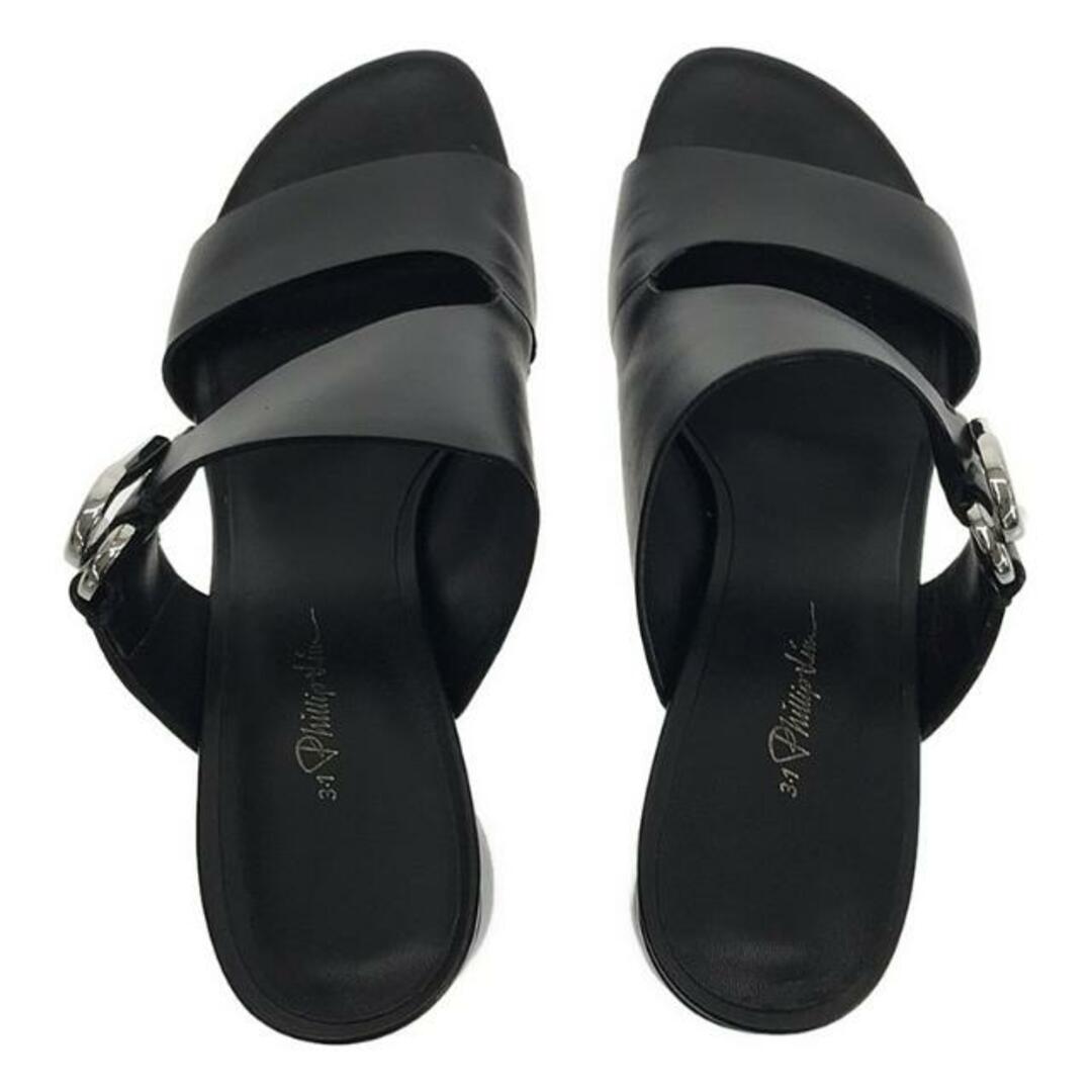 3.1 Phillip Lim / スリーワンフィリップリム | ALIX －70MM SANDAL チャンキーヒールサンダル | 37 | ブラック/シルバー | レディース レディースの靴/シューズ(サンダル)の商品写真