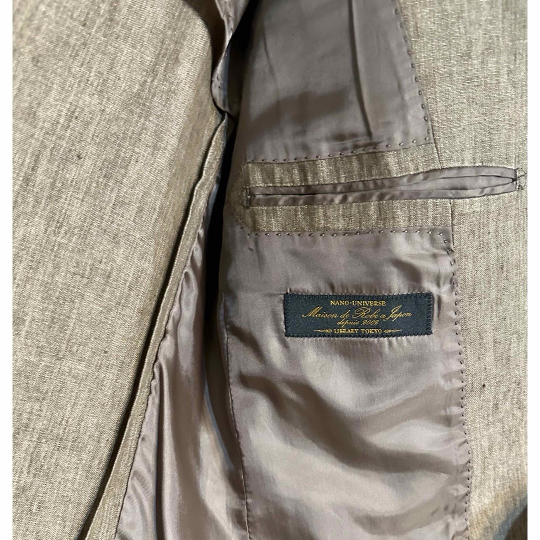 ナノユニバース アンジェリコ イタリア製生地 麻100% テーラードジャケット