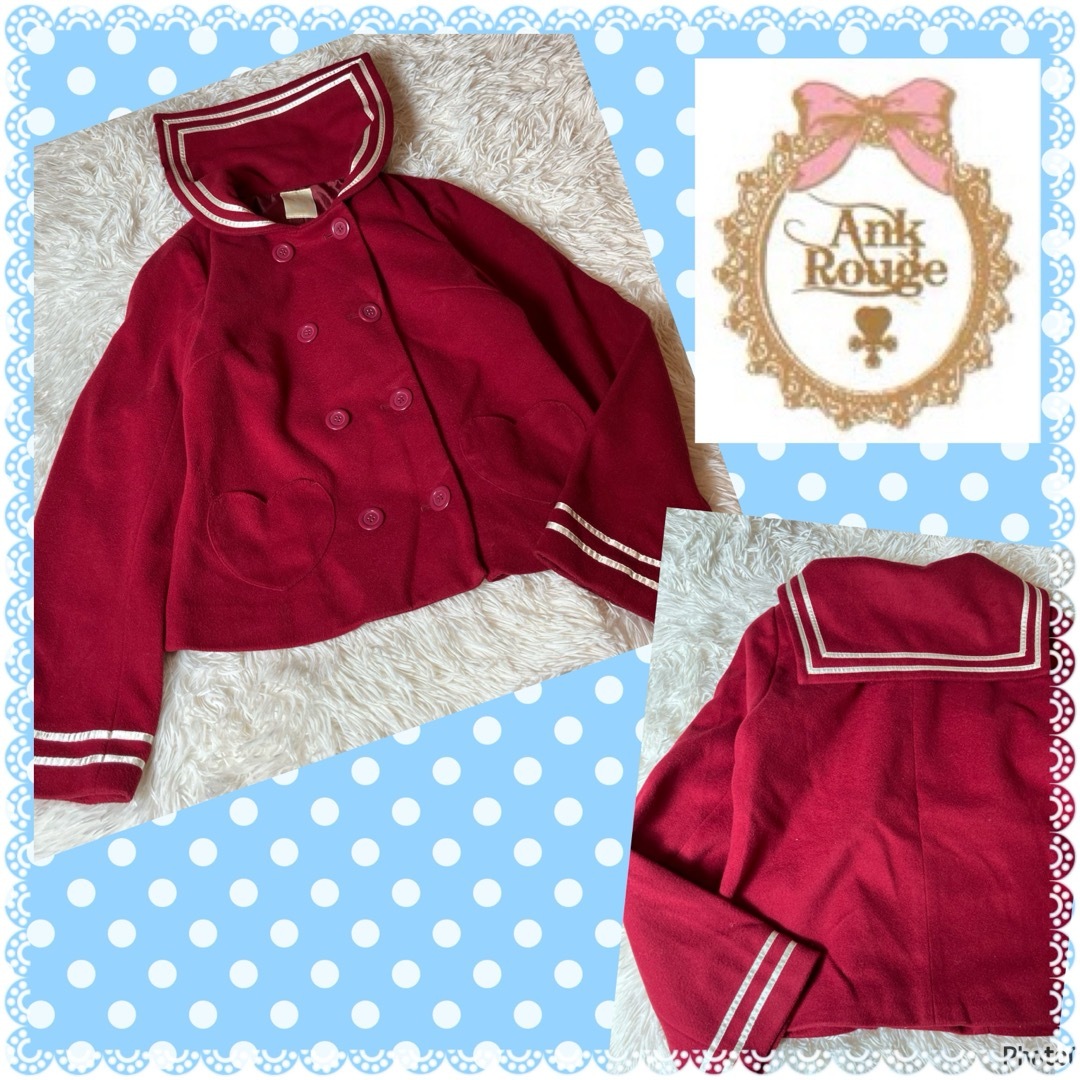 Ank Rouge(アンクルージュ)のアンクルージュ★ハートポケット★セーラーデザイン★コート★セーラー服 レディースのジャケット/アウター(ピーコート)の商品写真