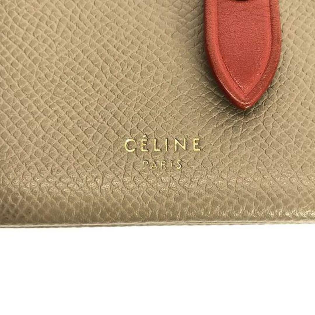 celine(セリーヌ)のCELINE / セリーヌ | アコーディオン カードケース | ベージュ\レッド | レディース レディースのファッション小物(名刺入れ/定期入れ)の商品写真