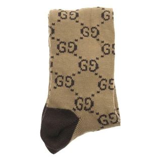 グッチ(Gucci)のGUCCI / グッチ | GG柄 コットンブレンド ソックス | 12 | ブラウン(その他)