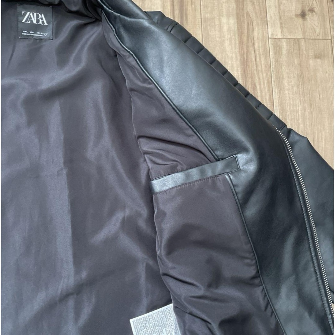 ZARA(ザラ)の美品　レザージャケット メンズのジャケット/アウター(ライダースジャケット)の商品写真