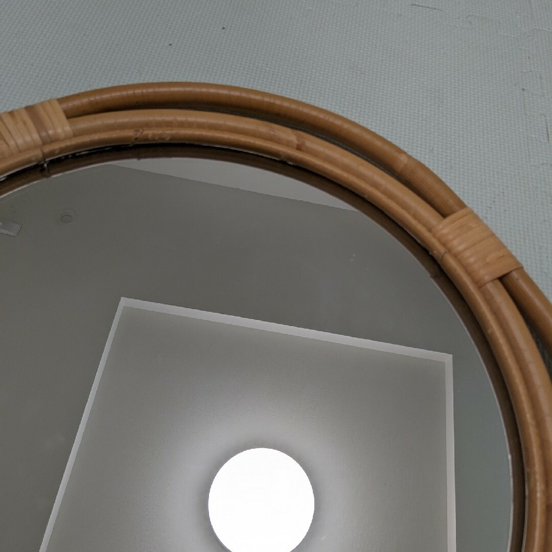 専用　バンブーミラー　竹　鏡　壁掛けミラー　ラタン インテリア/住まい/日用品のインテリア小物(壁掛けミラー)の商品写真