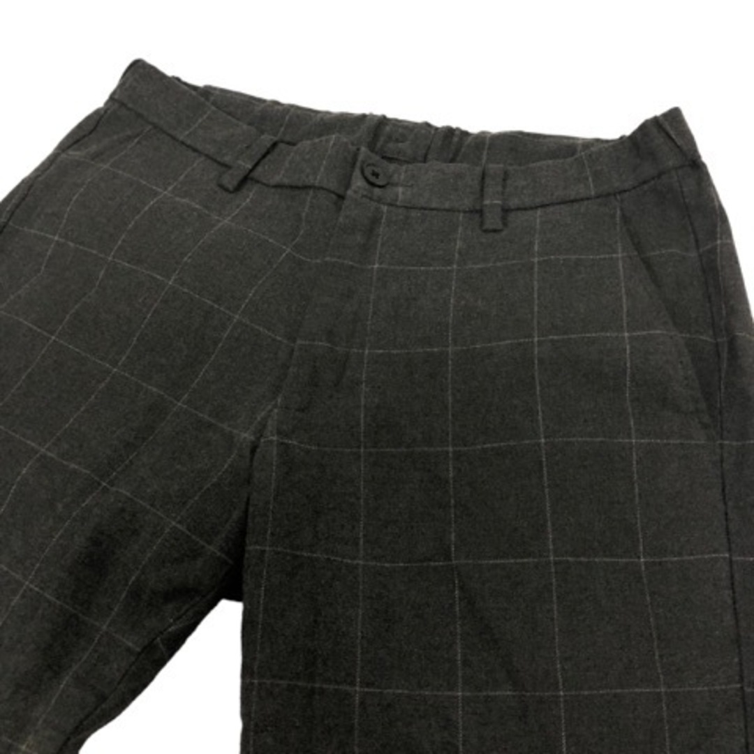 GU(ジーユー)のジーユー GU パンツ チェック ウエストゴム M チャコールグレー メンズのパンツ(スラックス)の商品写真