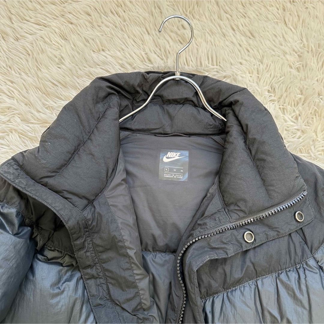 NIKE】ナイキ XL ダウンジャケット ブラック ナイロンジャケット NIKE】ナイキ XL ダウンジャケット ブラック ナイロンジャケット