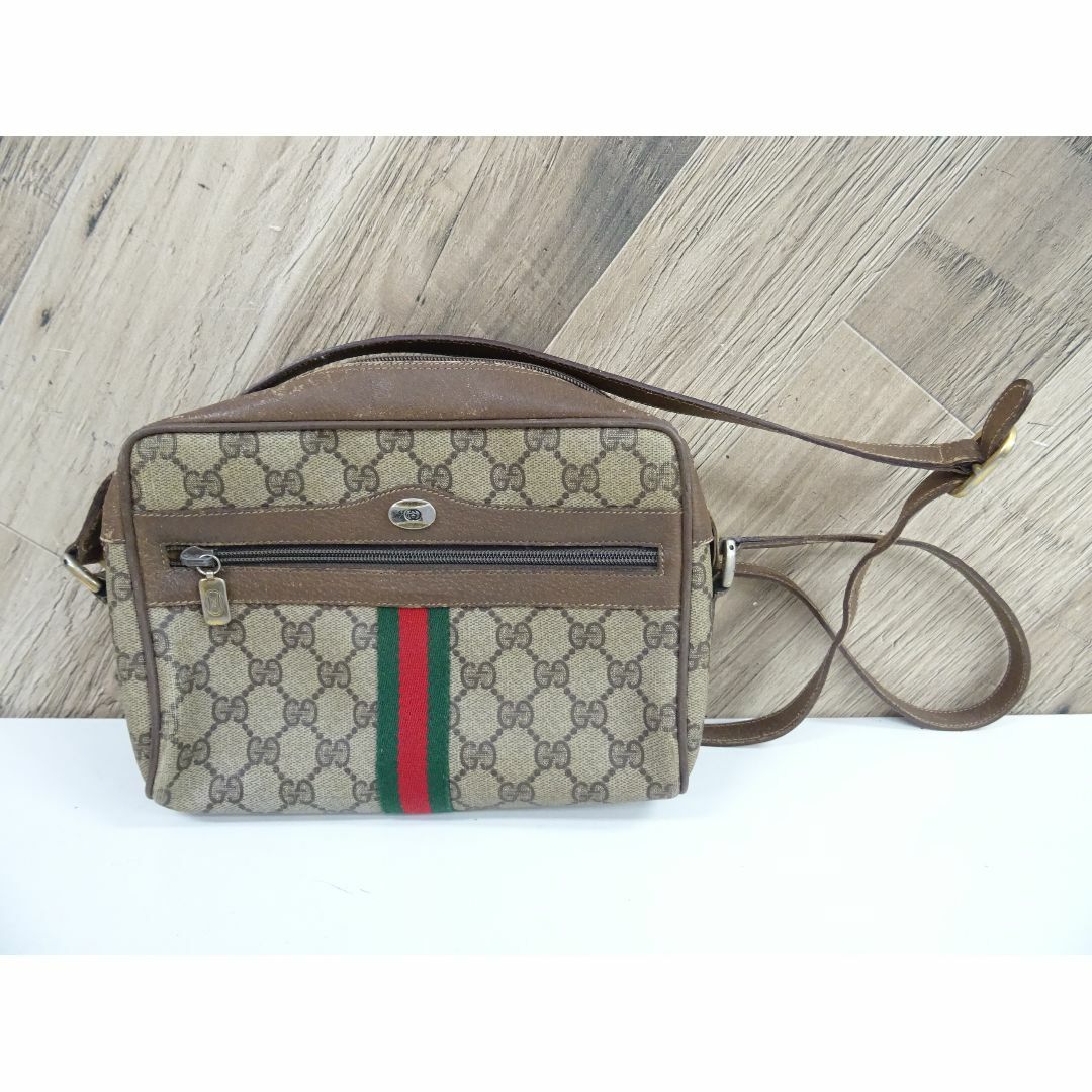 GUCCI - M藤017 / GUCCI GG柄 ショルダーバッグ PVC レザー