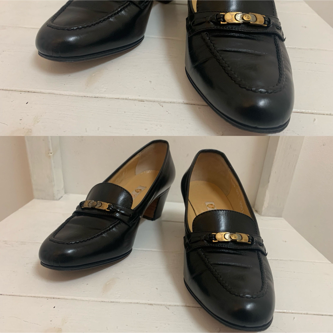 Gucci(グッチ)のOLD GUCCI オールドグッチ 70s ITALY製 GG レザーパンプス レディースの靴/シューズ(ハイヒール/パンプス)の商品写真