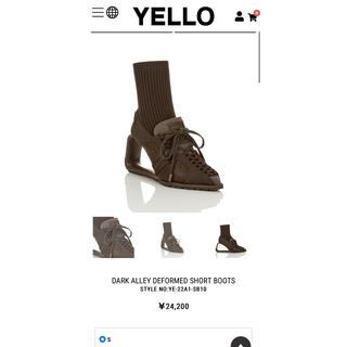 イエローブーツ(Yellow boots)のyello   DARK ALLEY DEFORMED SHORT BOOTS(ブーツ)