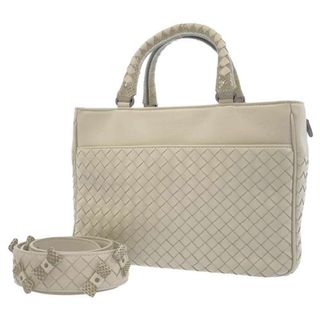 ボッテガヴェネタ(Bottega Veneta)のボッテガヴェネタ ハンドバッグ イントレチャート パイソン レザー BOTTEGA VENETA BAG 2wayショルダーバッグ リボン 白(ハンドバッグ)