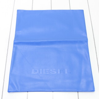 ディーゼル(DIESEL)の美品 ディーゼル 袋 エンボス ロゴ レザー 調 保存袋 ショッパー バッグ シューズ ブルー A4 メンズ レディース EHM 1205-H84(その他)