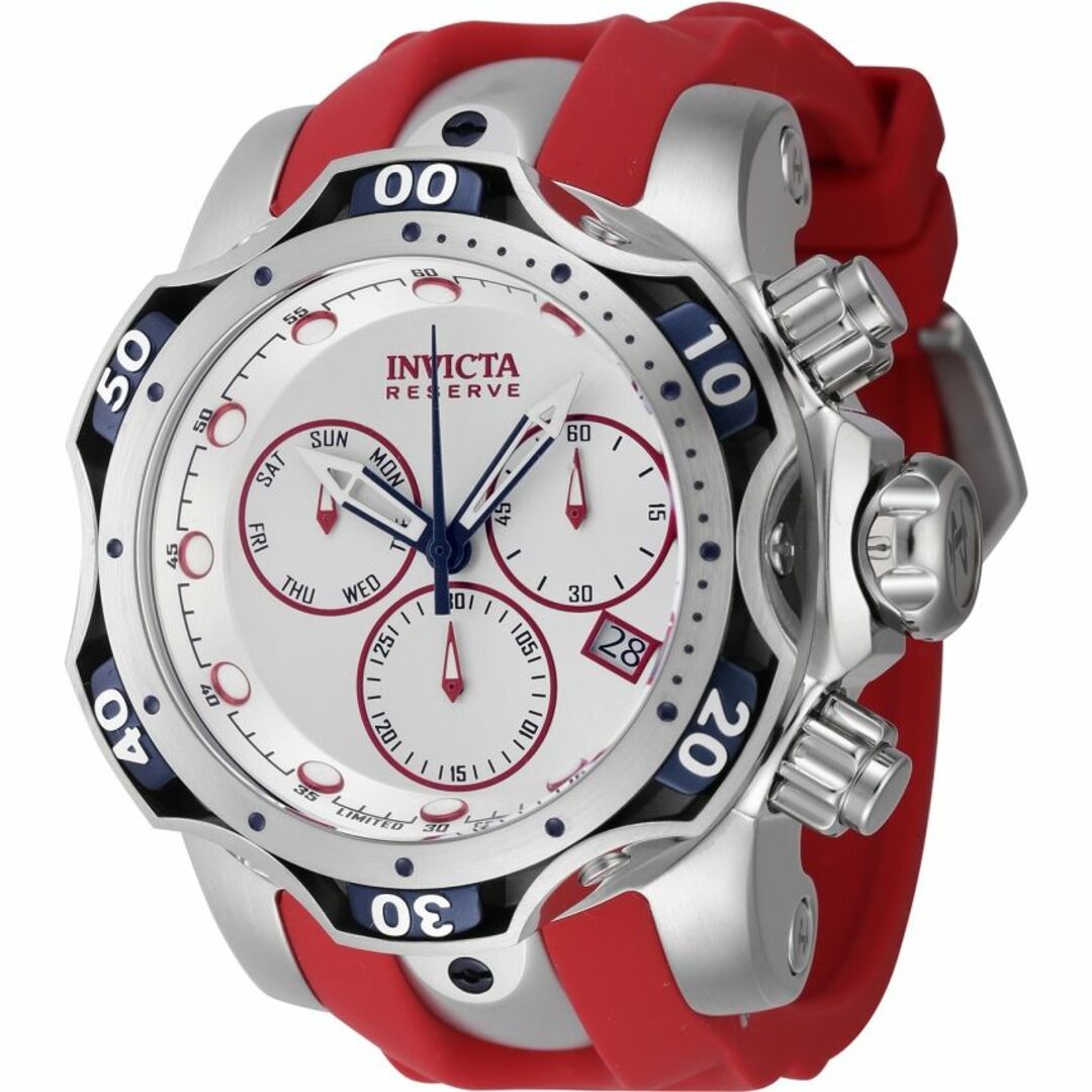 INVICTA(インビクタ)の最上位モデル★スポーティーな赤銀 INVICTA Venom 46163 メンズの時計(腕時計(アナログ))の商品写真