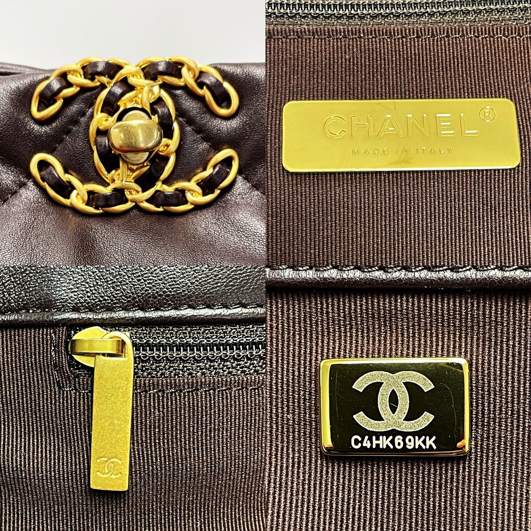 CHANEL(シャネル)の☆☆CHANEL シャネル CHANEL 19 AS3660 ブラウン チェーントートバッグ シャイニーラムスキン レディース レディースのバッグ(トートバッグ)の商品写真