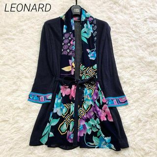 LEONARD - 美品 LEONARD レオナール 花柄 コットンニット ロング ...