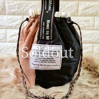 【sold out❢❢】handmade 丸底巾着ワンハンドルbag(バッグ)