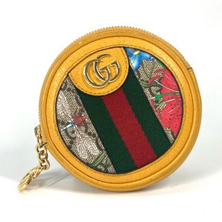 グッチ(Gucci)のグッチ GUCCI シェリーライン 574840 GGマーモント  財布 小銭入れ ラウンド コインケース GGスプリームキャンバス イエロー(コインケース)