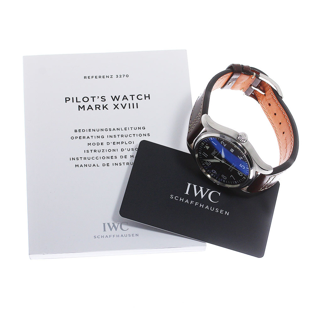 IWC(インターナショナルウォッチカンパニー)のIWC IWC SCHAFFHAUSEN IW327003 パイロット・ウォッチ・マーク XVIII アントワーヌ・ド・サンテグジュペリ 自動巻 メンズ 保証書付_798849 メンズの時計(腕時計(アナログ))の商品写真