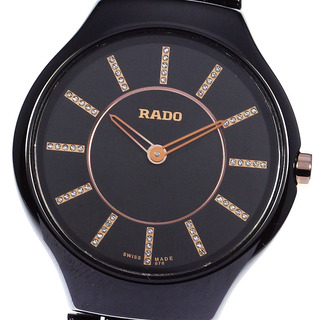ラドー(RADO)のラドー RADO R27742702 トゥルーシンライン インデックスダイヤ クォーツ レディース 良品 保証書付き_797226(腕時計)