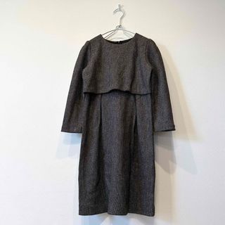 デミルクスビームス(Demi-Luxe BEAMS)の【クリーニング済】Demi-Luxe BEAMS  ラメニット長袖ワンピース(ひざ丈ワンピース)