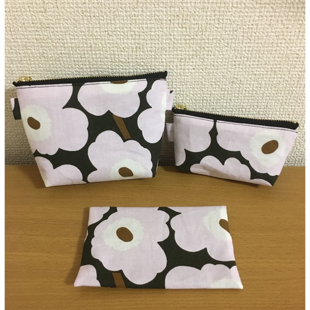 marimekko(マリメッコ)の☆お買い得3点セット‼︎ハンドメイド マリメッコ ポーチ☆ ハンドメイドのファッション小物(ポーチ)の商品写真