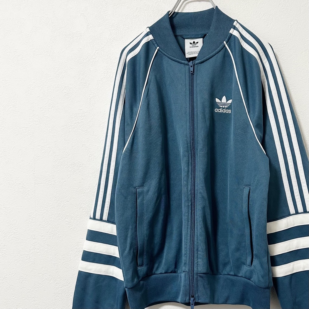 Originals（adidas）(オリジナルス)の美品★adidas/アディダス★ジャージ/トラックジャケット★ブルー/青★S メンズのトップス(ジャージ)の商品写真