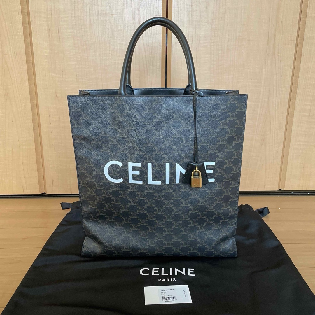 celine(セリーヌ)のセリーヌ　正規品　バーティカル カバ キャンバス×レザー トートバッグ メンズのバッグ(トートバッグ)の商品写真