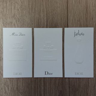 ディオール(Dior)のディオール テスターカード ムエット紙 3種類3枚セット Dior(香水(女性用))