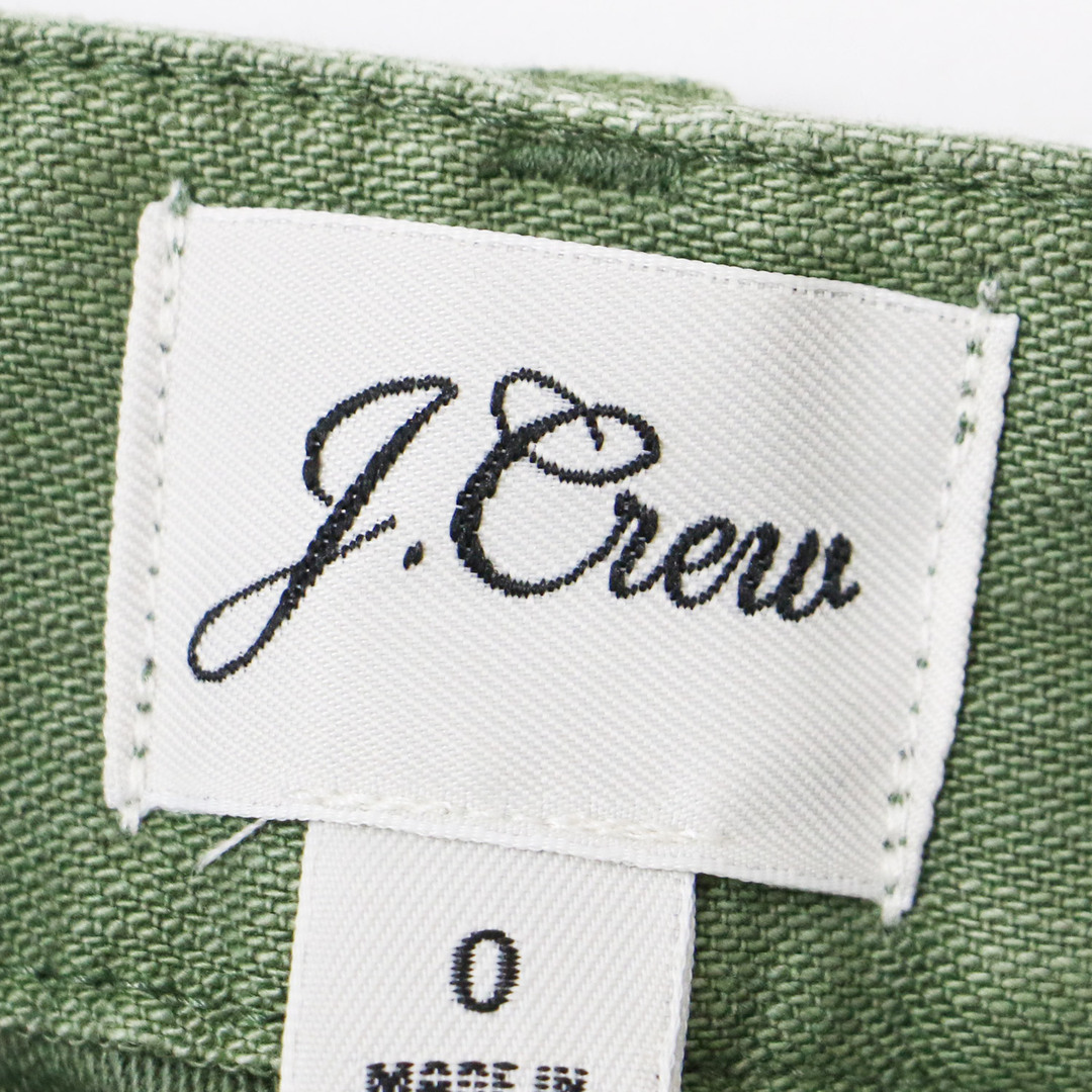 J.Crew(ジェイクルー)のJ.CREW ジェイクルー パンツ ロング カーキ グリーン 0(XS) テーパード ワーク ベイカー コットン ハイウエスト ボトムス ズボン ブランド Garment-dyed Foundry Pant【レディース】【中古】 メンズのパンツ(ワークパンツ/カーゴパンツ)の商品写真