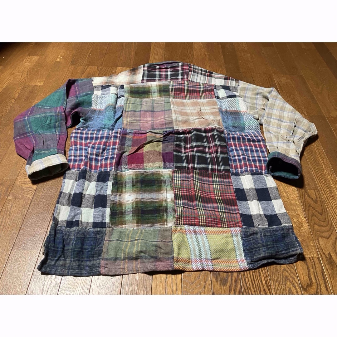 クレイジーパッチドネルシャツ　ビックサイズ　コットン100% メンズのトップス(シャツ)の商品写真