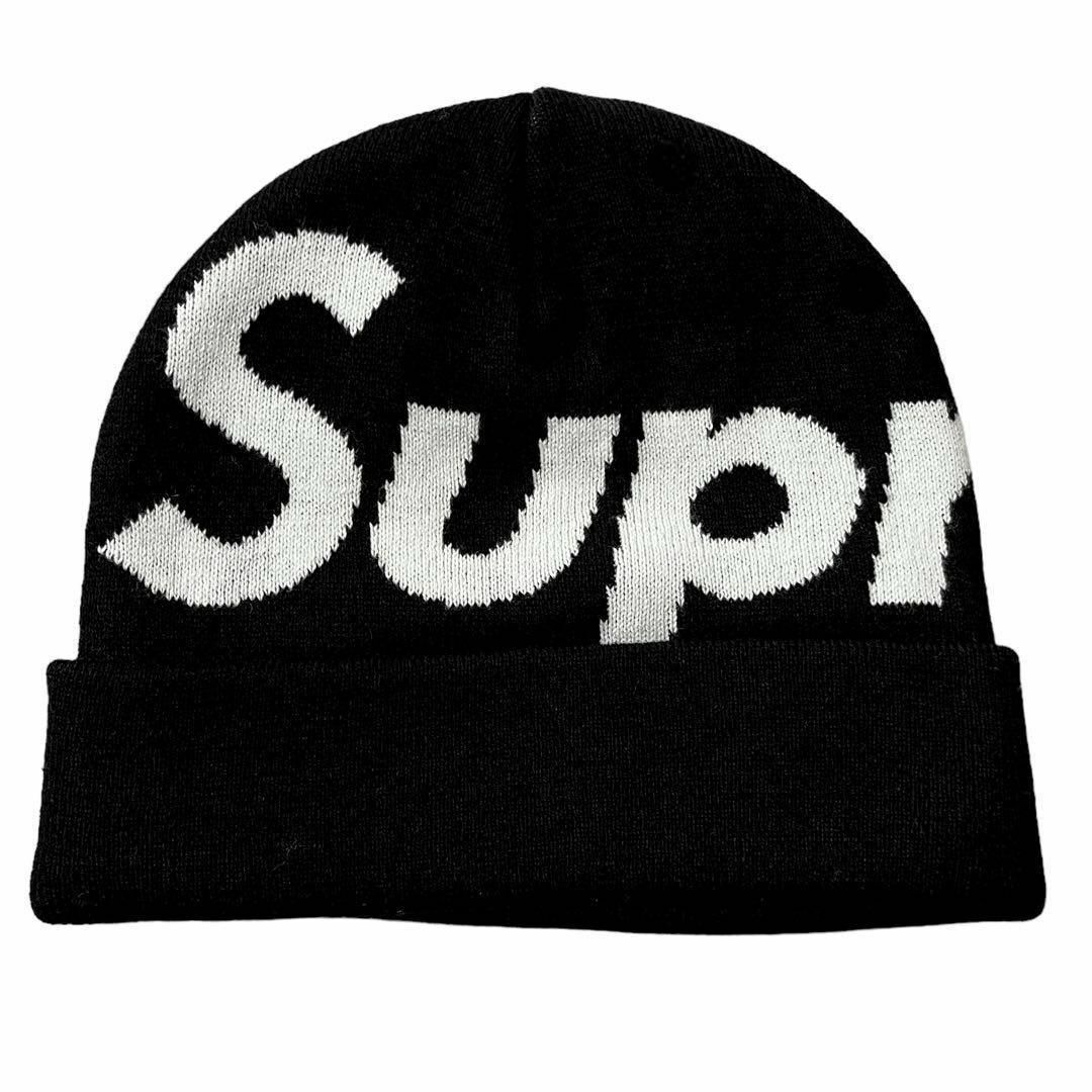 ●8474 極美品 Supreme Big Logo Beanie Black | フリマアプリ ラクマ