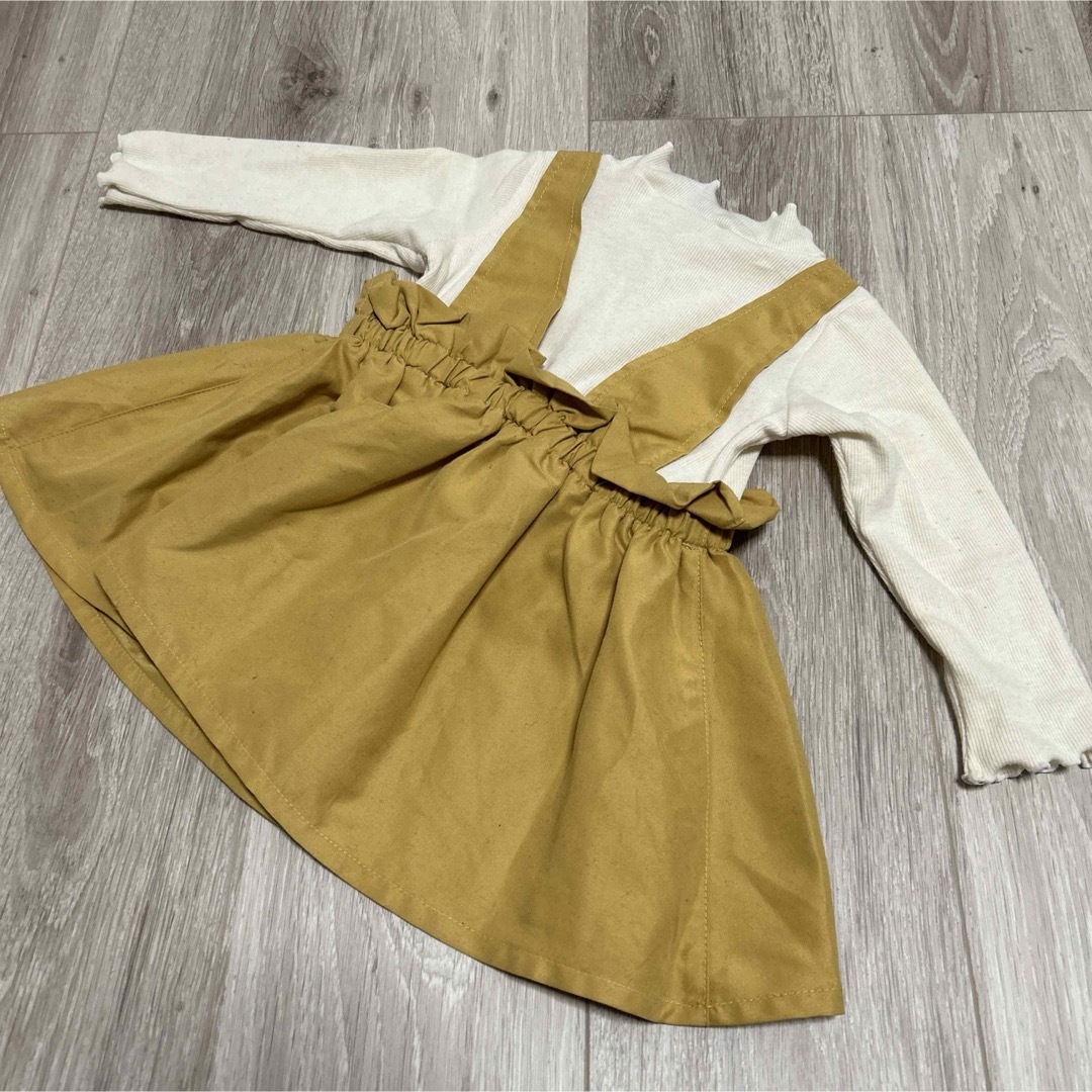 西松屋(ニシマツヤ)のレイヤード風ワンピ　80 キッズ/ベビー/マタニティのベビー服(~85cm)(ワンピース)の商品写真