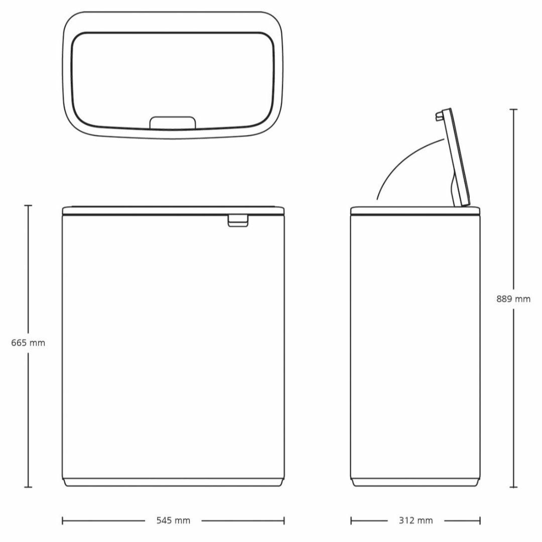 【色: ホワイト】ブラバンシア(Brabantia) フタ付きゴミ箱 ホワイト  インテリア/住まい/日用品のインテリア小物(ごみ箱)の商品写真