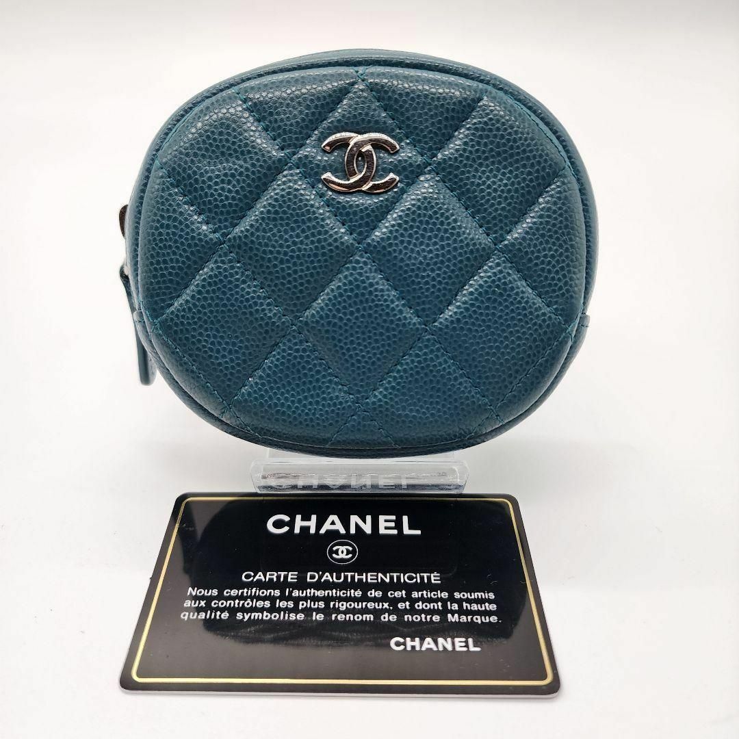 CHANEL(シャネル)の【 希少カラー 】 シャネル　コインケース　キャビアスキン　ココマーク　グリーン レディースのファッション小物(コインケース)の商品写真