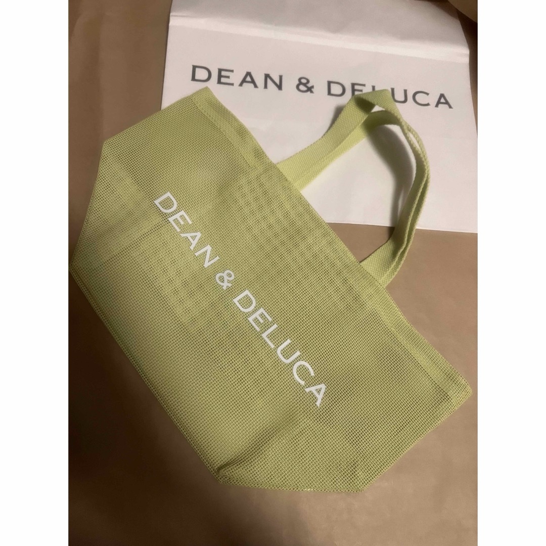 DEAN&DELUCA メッシュトートバッグ　ライムグリーン Lトートバッグ