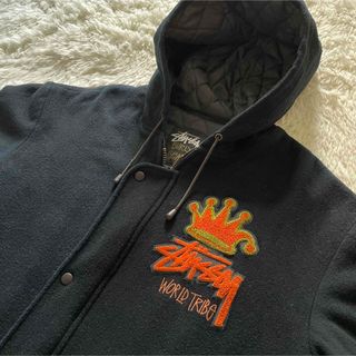 ステューシー(STUSSY)の【激レア】old stussy 80s 90s ウールコート　折れクラウン(パーカー)