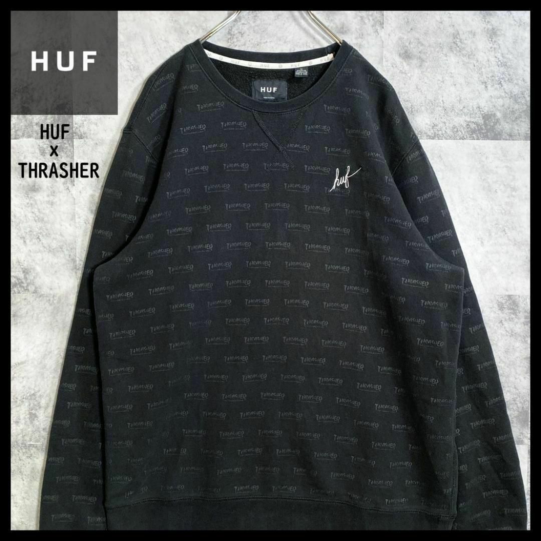 HUF(ハフ)のハフ HUF THRASHSHER コラボスウェット トレーナー M ブラック メンズのトップス(スウェット)の商品写真