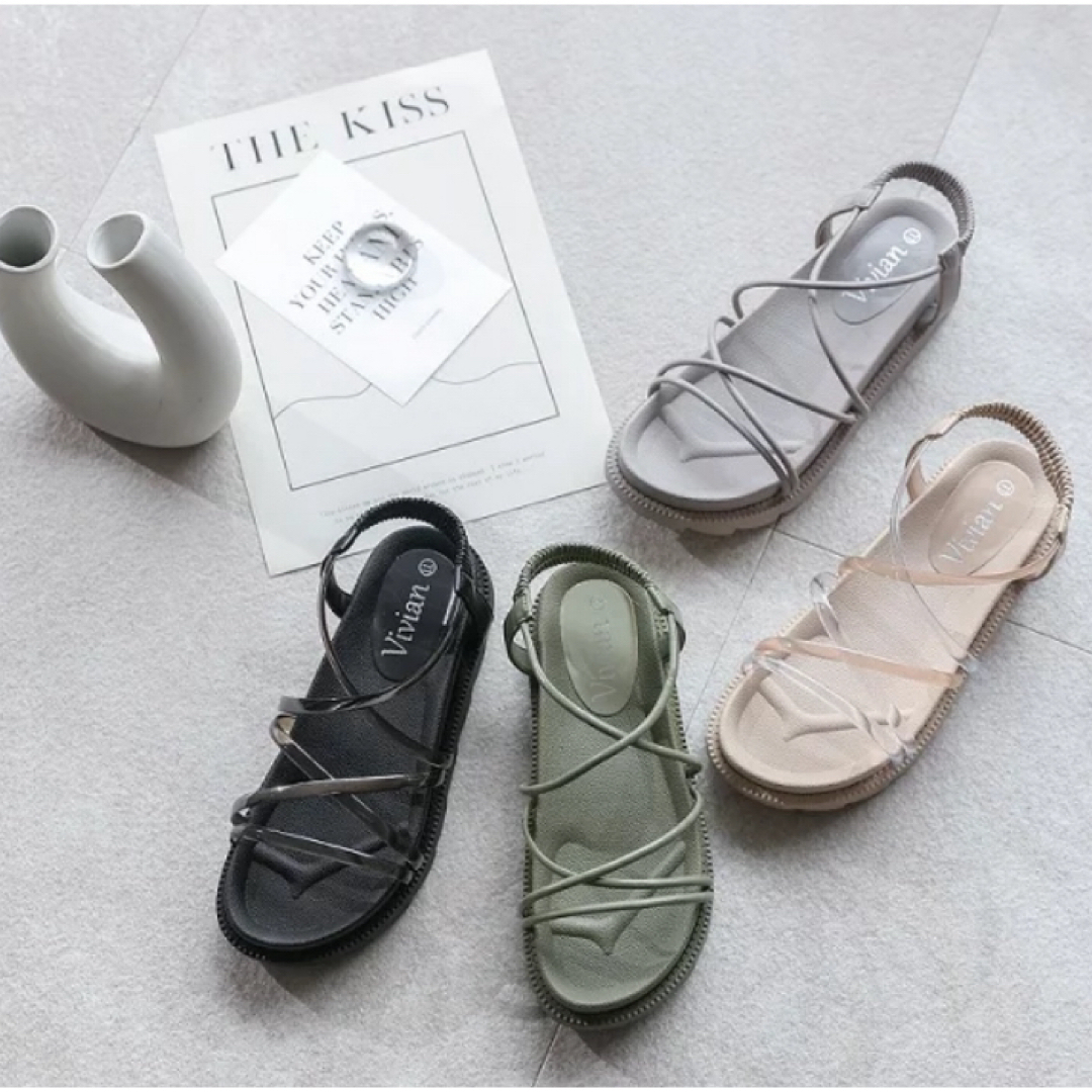 サンダル ベージュ レディースの靴/シューズ(サンダル)の商品写真