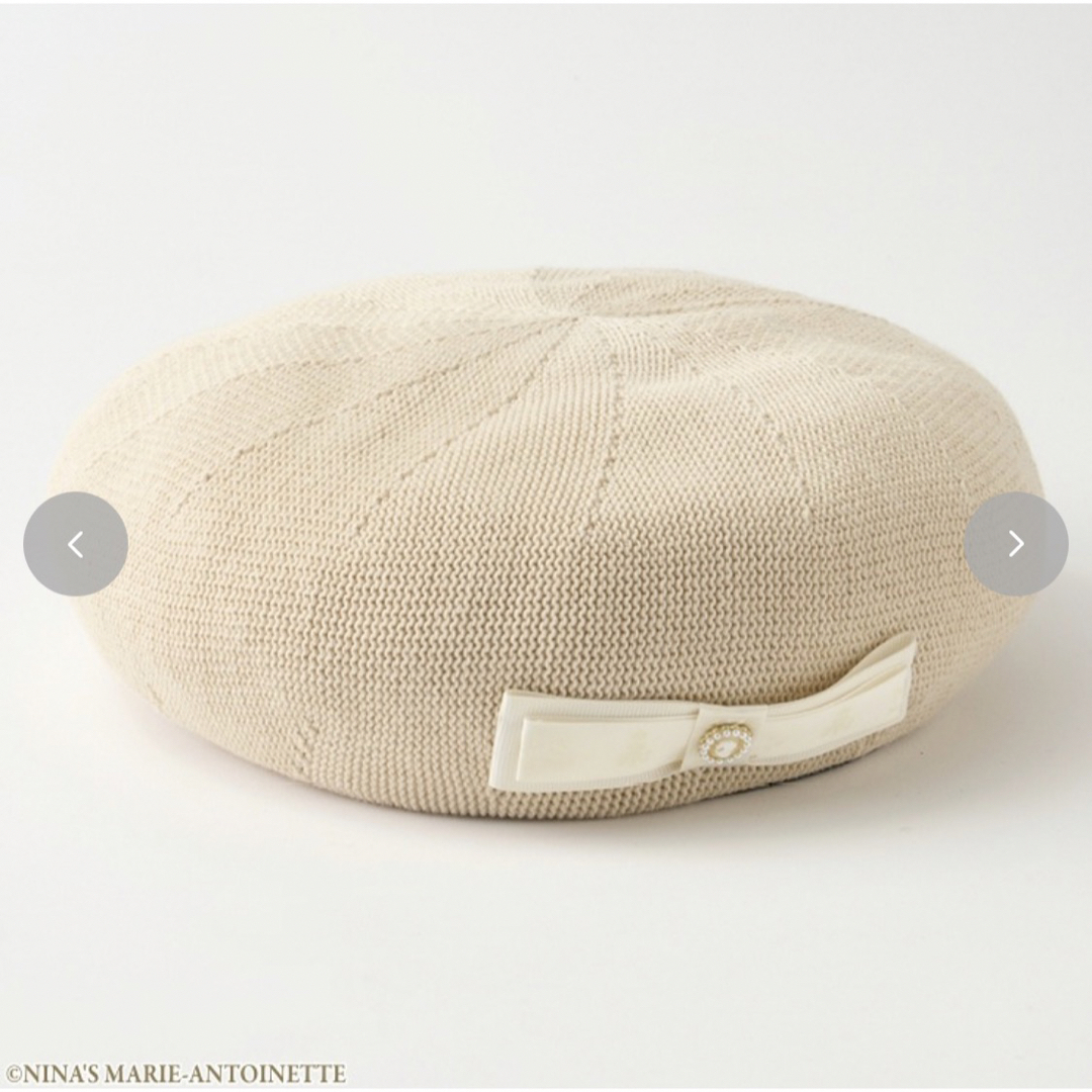 しまむら(シマムラ)のNINAS 青木美沙子 ベレー帽 ホワイト レディースの帽子(ハンチング/ベレー帽)の商品写真