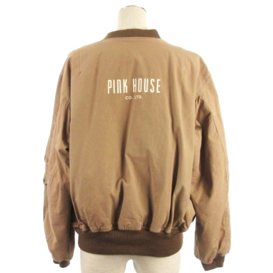 PINK HOUSE(ピンクハウス)のピンクハウス ブルゾン ジャケット 中綿 裏チェック ブラウン系 レディースのジャケット/アウター(ブルゾン)の商品写真