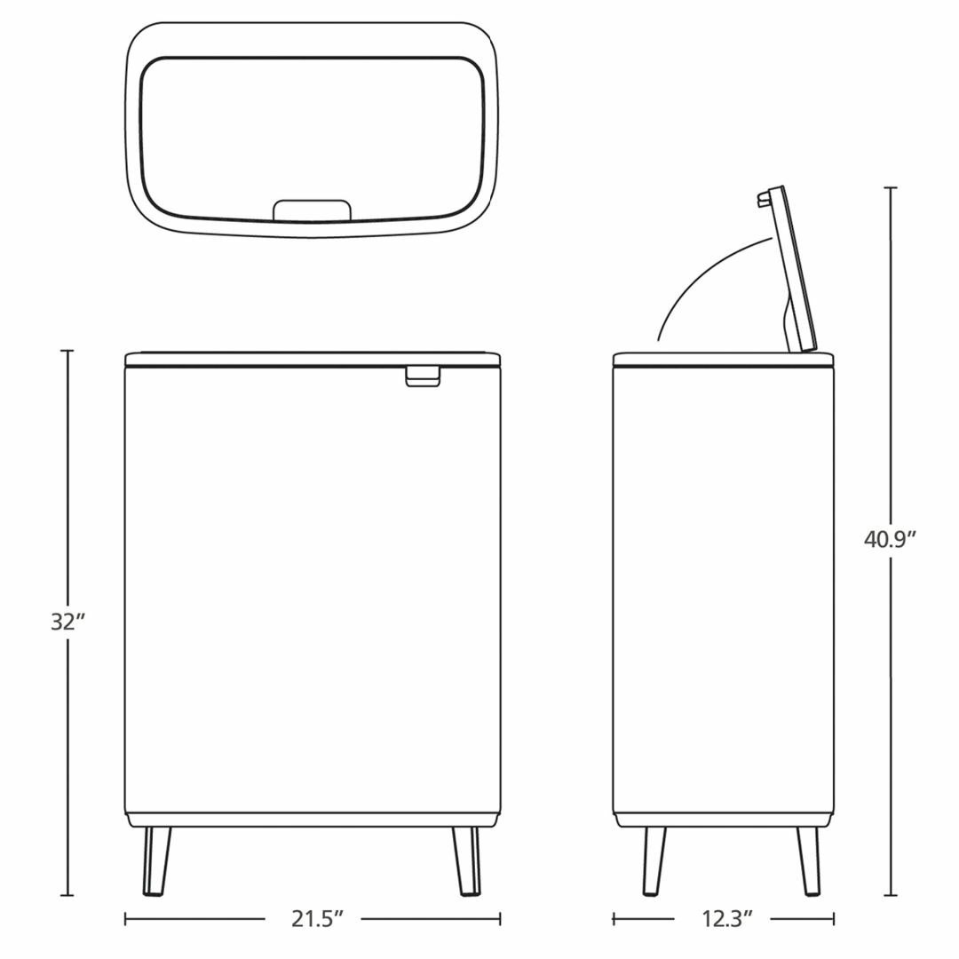 【色: ホワイト】ブラバンシア(Brabantia) フタ付きゴミ箱 ホワイト  インテリア/住まい/日用品のインテリア小物(ごみ箱)の商品写真