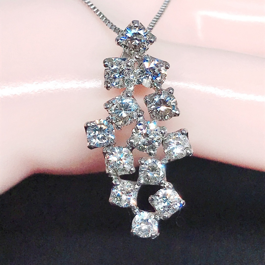 1.50ct ダイヤモンドネックレス プラチナ ダイヤ 1.5ct レディースのアクセサリー(ネックレス)の商品写真