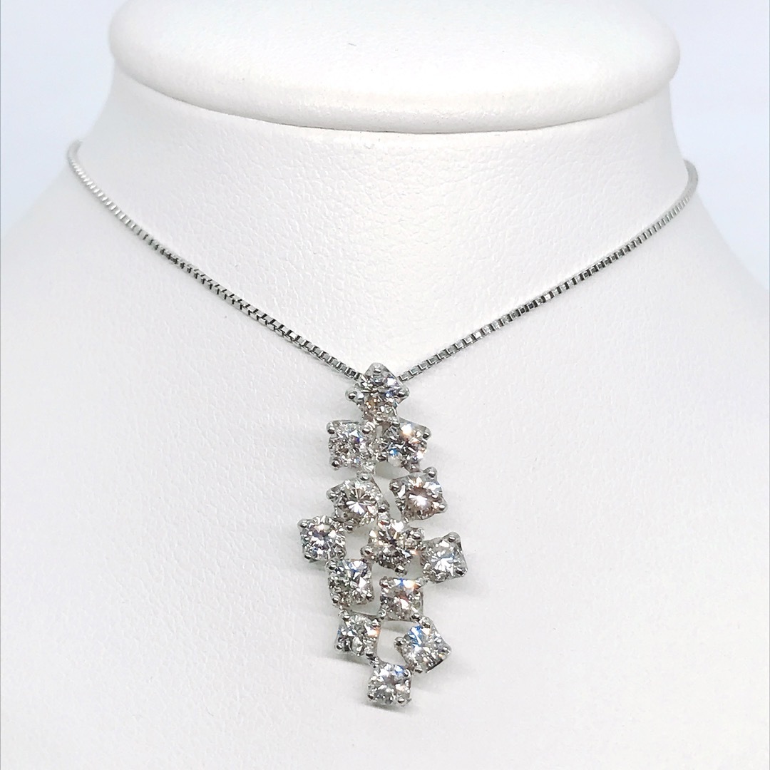 1.50ct ダイヤモンドネックレス プラチナ ダイヤ 1.5ct レディースのアクセサリー(ネックレス)の商品写真
