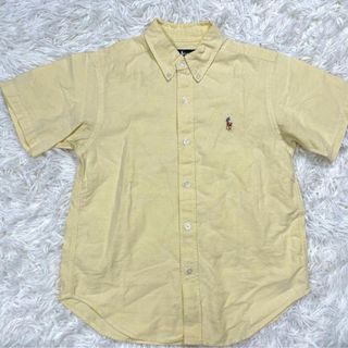 ラルフローレン(Ralph Lauren)のラルフローレン　半袖オックスフォードシャツ　黄色　イエロー　ポニー刺繍　130(Tシャツ/カットソー)