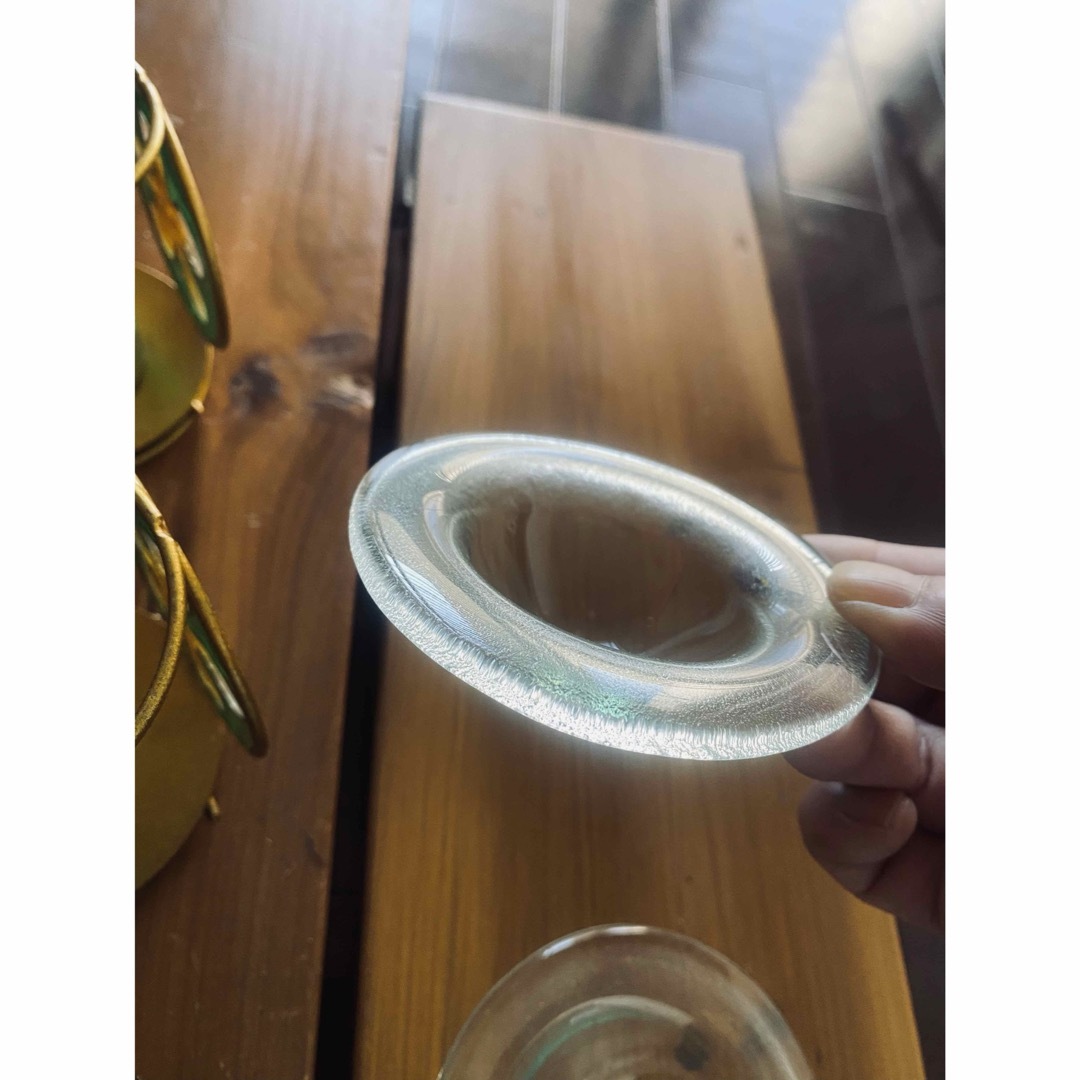 スペイン雑貨　アロマポット　ステンドグラス　アンティーク　緑　ガラス　レトロ コスメ/美容のリラクゼーション(アロマポット/アロマランプ/芳香器)の商品写真