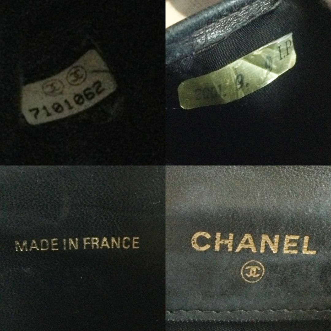 CHANEL(シャネル)の美品CHANEL シャネル ココマーク キャビアスキン 二つ折り 財布 ブラック レディースのファッション小物(財布)の商品写真